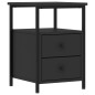vidaXL Mesitas de noche 2 uds madera de ingeniería negro 34x35,5x50 cm vidaXL Mesitas de noche 2 uds madera de ingeniería negro 34x35,5x50 cm