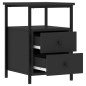vidaXL Mesitas de noche 2 uds madera de ingeniería negro 34x35,5x50 cm vidaXL Mesitas de noche 2 uds madera de ingeniería negro 34x35,5x50 cm