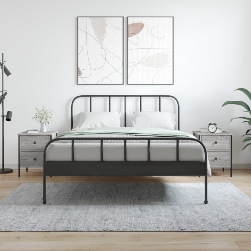 vidaXL Mesita de noche 2 uds madera ingeniería gris Sonoma 40x42x50 cm vidaXL Mesita de noche 2 uds madera ingeniería gris Sonoma 40x42x50 cm