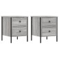 vidaXL Mesita de noche 2 uds madera ingeniería gris Sonoma 40x42x50 cm vidaXL Mesita de noche 2 uds madera ingeniería gris Sonoma 40x42x50 cm