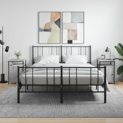 vidaXL Mesitas de noche 2 uds madera contrachapada gris 40x42x60 cm