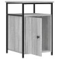 vidaXL Mesitas de noche 2 uds madera contrachapada gris 40x42x60 cm