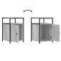 vidaXL Mesitas de noche 2 uds madera contrachapada gris 40x42x60 cm