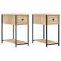vidaXL Mesitas noche 2 uds madera ingeniería roble Sonoma 30x60x60 cm vidaXL Mesitas noche 2 uds madera ingeniería roble Sonoma 30x60x60 cm