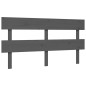 vidaXL Estructura de cama matrimonio con cabecero madera maciza gris vidaXL Estructura de cama matrimonio con cabecero madera maciza gris