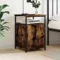 vidaXL Mesita de noche madera contrachapada roble ahumado 40x42x60 cm vidaXL Mesita de noche madera contrachapada roble ahumado 40x42x60 cm