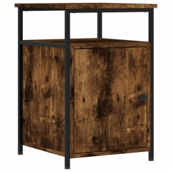 vidaXL Mesita de noche madera contrachapada roble ahumado 40x42x60 cm