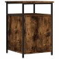 vidaXL Mesita de noche madera contrachapada roble ahumado 40x42x60 cm vidaXL Mesita de noche madera contrachapada roble ahumado 40x42x60 cm