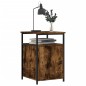 vidaXL Mesita de noche madera contrachapada roble ahumado 40x42x60 cm vidaXL Mesita de noche madera contrachapada roble ahumado 40x42x60 cm
