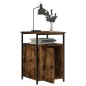 vidaXL Mesita de noche madera contrachapada roble ahumado 40x42x60 cm vidaXL Mesita de noche madera contrachapada roble ahumado 40x42x60 cm