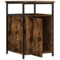 vidaXL Mesita de noche madera contrachapada roble ahumado 40x42x60 cm vidaXL Mesita de noche madera contrachapada roble ahumado 40x42x60 cm