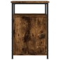 vidaXL Mesita de noche madera contrachapada roble ahumado 40x42x60 cm vidaXL Mesita de noche madera contrachapada roble ahumado 40x42x60 cm