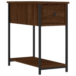 vidaXL Mesita de noche madera de ingeniería marrón roble 30x60x60 cm