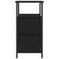 vidaXL Mesita de noche madera de ingeniería negro 30x60x60 cm