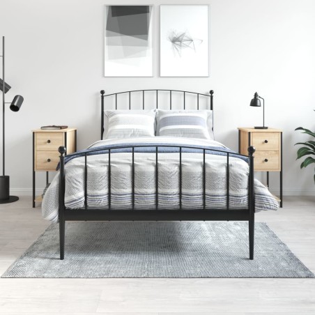 vidaXL Mesitas noche 2 uds madera ingeniería roble Sonoma 32x42x70 cm
