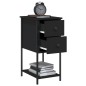 vidaXL Mesitas de noche 2 uds madera de ingeniería negro 32x42x70 cm vidaXL Mesitas de noche 2 uds madera de ingeniería negro 32x42x70 cm