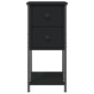 vidaXL Mesitas de noche 2 uds madera de ingeniería negro 32x42x70 cm vidaXL Mesitas de noche 2 uds madera de ingeniería negro 32x42x70 cm