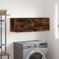 vidaXL Armario de pared madera ingeniería roble ahumado 100x36,5x35 cm vidaXL Armario de pared madera ingeniería roble ahumado 100x36,5x35 cm