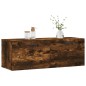 vidaXL Armario de pared madera ingeniería roble ahumado 100x36,5x35 cm vidaXL Armario de pared madera ingeniería roble ahumado 100x36,5x35 cm