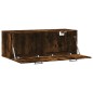 vidaXL Armario de pared madera ingeniería roble ahumado 100x36,5x35 cm vidaXL Armario de pared madera ingeniería roble ahumado 100x36,5x35 cm