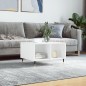 vidaXL Mesa de centro madera contrachapada blanco 60x50x36,5 cm vidaXL Mesa de centro madera contrachapada blanco 60x50x36,5 cm