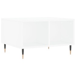 vidaXL Mesa de centro madera contrachapada blanco 60x50x36,5 cm