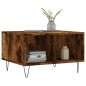 vidaXL Mesa de centro madera contrachapada roble ahumado 60x50x36,5 cm vidaXL Mesa de centro madera contrachapada roble ahumado 60x50x36,5 cm