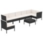 vidaXL Set de muebles de jardín 8 pzas y cojines ratán sintético negro vidaXL Set de muebles de jardín 8 pzas y cojines ratán sintético negro