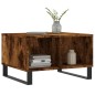 vidaXL Mesa de centro madera contrachapada roble ahumado 60x50x36,5 cm vidaXL Mesa de centro madera contrachapada roble ahumado 60x50x36,5 cm
