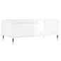 vidaXL Mesa de centro madera contrachapada blanco brillo 90x50x36,5 cm vidaXL Mesa de centro madera contrachapada blanco brillo 90x50x36,5 cm