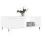 vidaXL Mesa de centro madera contrachapada blanco brillo 90x50x36,5 cm vidaXL Mesa de centro madera contrachapada blanco brillo 90x50x36,5 cm