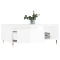 vidaXL Mesa de centro madera contrachapada blanco brillo 90x50x36,5 cm vidaXL Mesa de centro madera contrachapada blanco brillo 90x50x36,5 cm