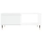 vidaXL Mesa de centro madera contrachapada blanco brillo 90x50x36,5 cm vidaXL Mesa de centro madera contrachapada blanco brillo 90x50x36,5 cm
