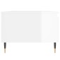vidaXL Mesa de centro madera contrachapada blanco brillo 90x50x36,5 cm vidaXL Mesa de centro madera contrachapada blanco brillo 90x50x36,5 cm