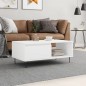 vidaXL Mesa de centro madera contrachapada blanco 90x50x36,5 cm vidaXL Mesa de centro madera contrachapada blanco 90x50x36,5 cm