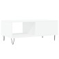 vidaXL Mesa de centro madera contrachapada blanco 90x50x36,5 cm vidaXL Mesa de centro madera contrachapada blanco 90x50x36,5 cm