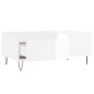 vidaXL Mesa de centro madera contrachapada blanco brillo 90x50x36,5 cm
