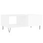 vidaXL Mesa de centro madera contrachapada blanco brillo 90x50x36,5 cm