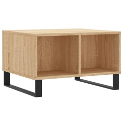 vidaXL Mesa de centro madera contrachapada roble Sonoma 60x50x36,5 cm
