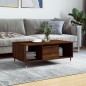 vidaXL Mesa de centro madera contrachapada marrón roble 90x50x36,5 cm