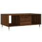 vidaXL Mesa de centro madera contrachapada marrón roble 90x50x36,5 cm
