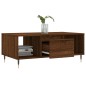 vidaXL Mesa de centro madera contrachapada marrón roble 90x50x36,5 cm