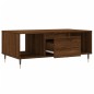 vidaXL Mesa de centro madera contrachapada marrón roble 90x50x36,5 cm