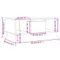 vidaXL Mesa de centro madera contrachapada marrón roble 90x50x36,5 cm