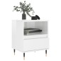vidaXL Mesita de noche madera contrachapada blanco brillo 40x35x50 cm vidaXL Mesita de noche madera contrachapada blanco brillo 40x35x50 cm
