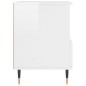 vidaXL Mesita de noche madera contrachapada blanco brillo 40x35x50 cm vidaXL Mesita de noche madera contrachapada blanco brillo 40x35x50 cm