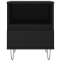 vidaXL Mesita de noche madera contrachapada negro 40x35x50 cm vidaXL Mesita de noche madera contrachapada negro 40x35x50 cm
