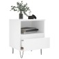 vidaXL Mesita de noche madera contrachapada blanco 40x35x50 cm vidaXL Mesita de noche madera contrachapada blanco 40x35x50 cm