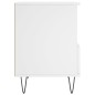vidaXL Mesita de noche madera contrachapada blanco 40x35x50 cm vidaXL Mesita de noche madera contrachapada blanco 40x35x50 cm