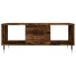 vidaXL Mesa de centro madera contrachapada roble ahumado 90x50x36,5 cm